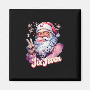 Rolig Tomte Säger Sex Sju Jul 67 Meme Xmas Magnet