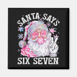 Rolig Tomte Säger Sex Sju Jul 67 Meme Xmas Magnet
