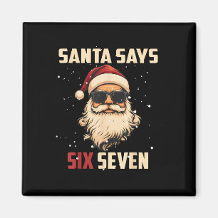Rolig Tomte Säger Sex Sju Jul 67 Meme Xmas Magnet