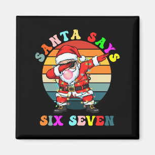 Rolig Tomte Säger Sex Sju Jul 67 Meme Xmas Magnet