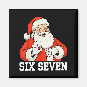 Rolig Tomte Säger Sex Sju Jul 67 Meme Xmas Magnet