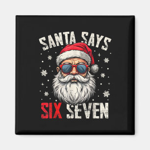 Rolig Tomte Säger Sex Sju Jul 67 Meme Xmas Magnet