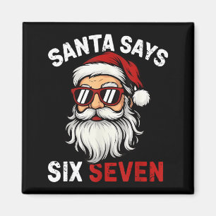 Rolig Tomte Säger Sex Sju Jul 67 Meme Xmas Magnet