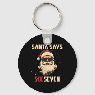 Rolig Tomte Säger Sex Sju Jul 67 Meme Xmas  Nyckelring