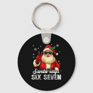Rolig Tomte Säger Sex Sju Jul 67 Meme Xmas Nyckelring