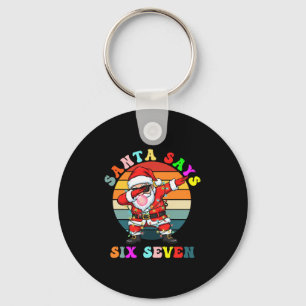 Rolig Tomte Säger Sex Sju Jul 67 Meme Xmas Nyckelring