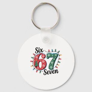 Rolig Tomte Säger Sex Sju Jul 67 Meme Xmas  Nyckelring