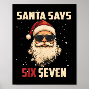 Rolig Tomte Säger Sex Sju Jul 67 Meme Xmas Poster