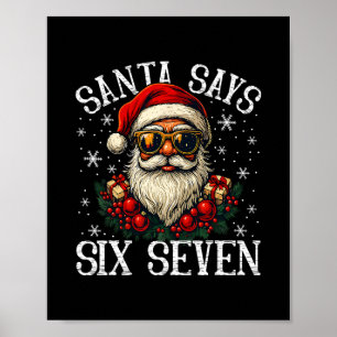 Rolig Tomte Säger Sex Sju Jul 67 Meme Xmas Poster