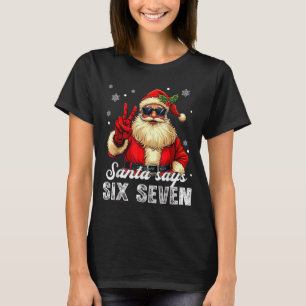 Rolig Tomte Säger Sex Sju Jul 67 Meme Xmas T Shirt