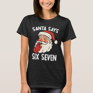 Rolig Tomte Säger Sex Sju Jul 67 Meme Xmas T Shirt