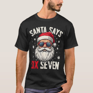 Rolig Tomte Säger Sex Sju Jul 67 Meme Xmas T Shirt
