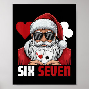 Rolig tomte säger sex sju poker jul 67 meme poster
