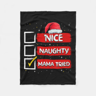Rolig Tomte Snäll Stygg Mamma Försökte Jul Fleecefilt