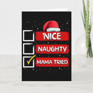 Rolig Tomte Snäll Stygg Mamma Försökte Jul Kort