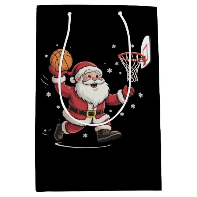 Rolig tomte som spelar basket julpresent Xmas (Framsidan)