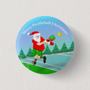 Rolig Tomte som Spelar Pickleball Glädjefull Volle Knapp