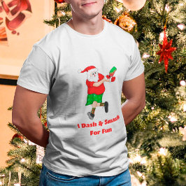 Rolig Tomte som Spelar Pickleball Jag Daskar & Sma T Shirt