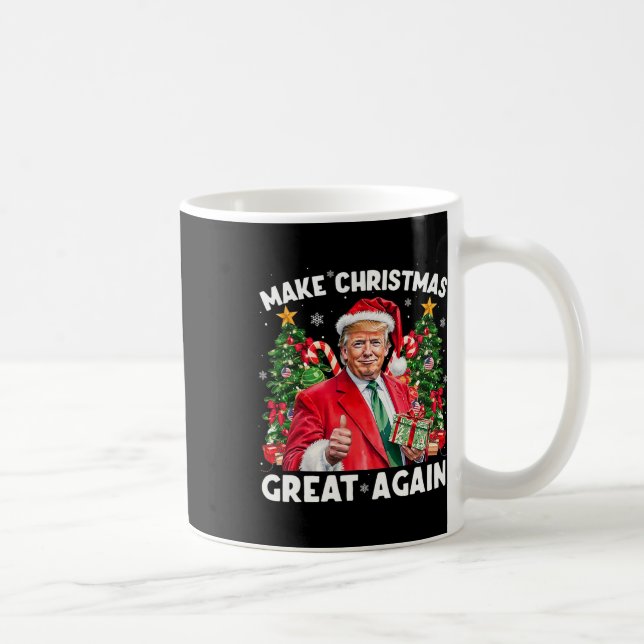 Rolig Tomte Trump 2025 Gör julen stor igen  Kaffemugg (Höger)