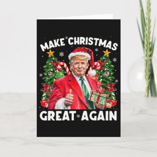 Rolig Tomte Trump 2025 Gör julen stor igen Kort