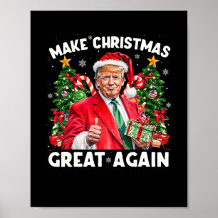 Rolig Tomte Trump 2025 Gör julen stor igen  Poster
