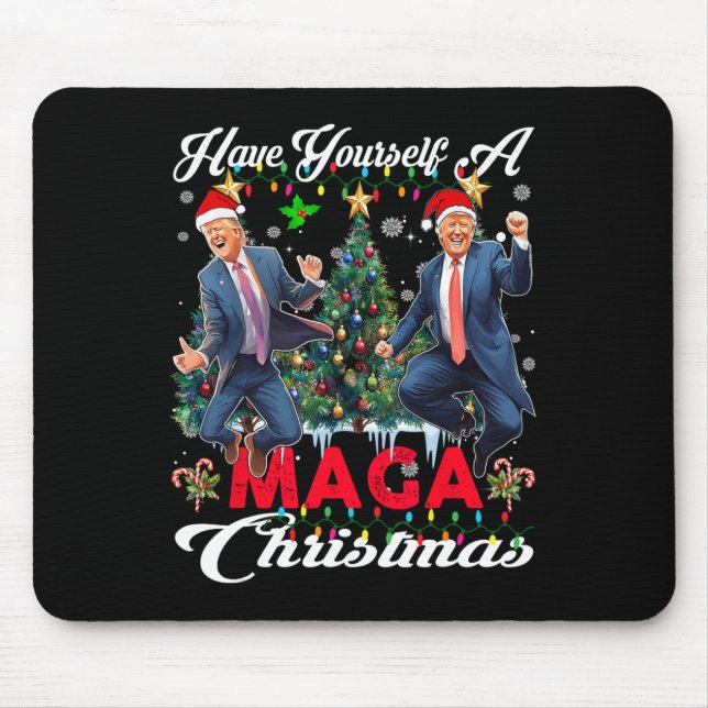 Rolig Tomte Trump Ha Dig En Glad Mega Jul Musmatta (Framsidan)
