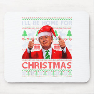 Rolig Tomte Trump Jag Kommer Hem På Julen Musmatta