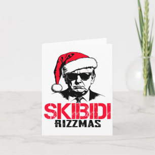 Rolig Tomte Trump Skibidi Rizzmas Det Är Årets Tid Kort