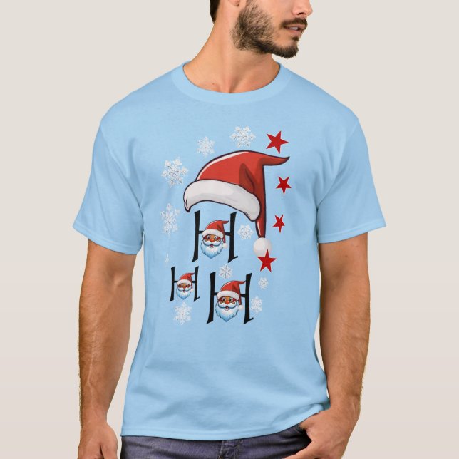 Rolig tomtehatt Ho Ho Ho jul 2026 grafik T Shirt (Framsida)