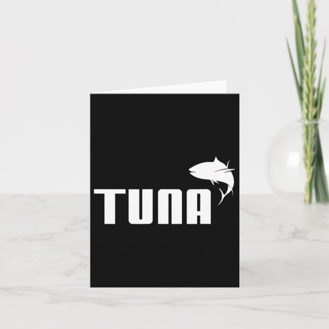 Rolig Tonfisk Blåfin Djuphavsfiske Tonfisk Present Kort (Framsida)