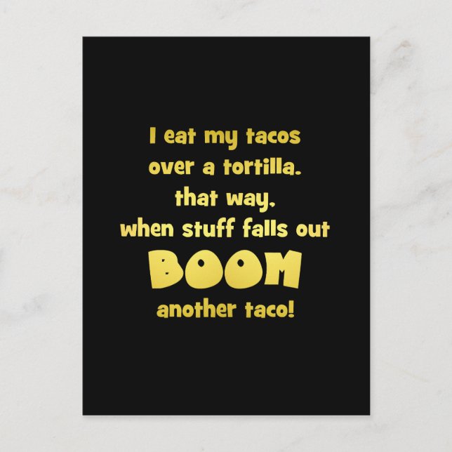 Rolig Tortilla Boom Skämt Vykort (Framsida)