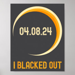 Rolig Total Solförmörkelse Blackade Ut Poster