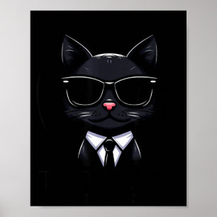 Rolig Total Solförmörkelse Katt Solglasögon Poster