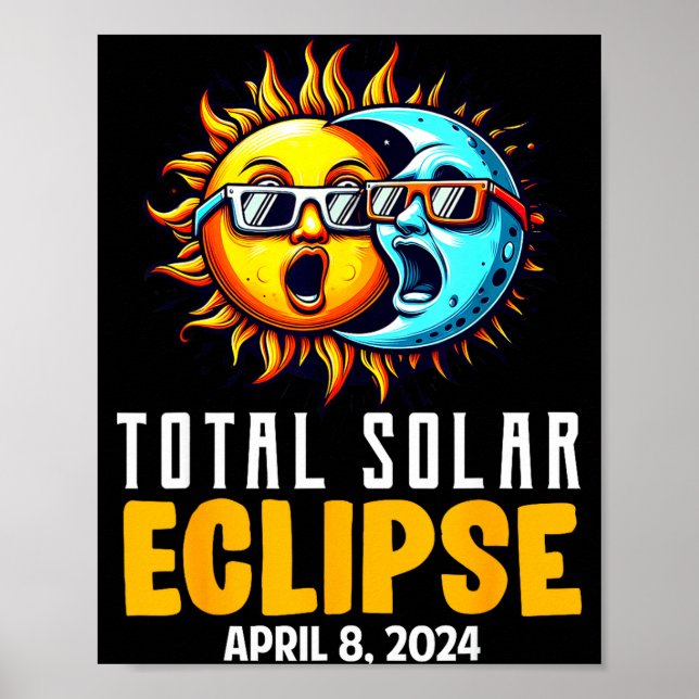 Rolig Total Solförmörkelse Usa Sol Poster (Framsidan)