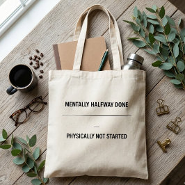 Rolig Totebag Citat om Uppställning Mental Tygkasse