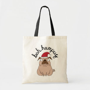 Rolig toto för Bah Humpug Santa mopsjul Tygkasse