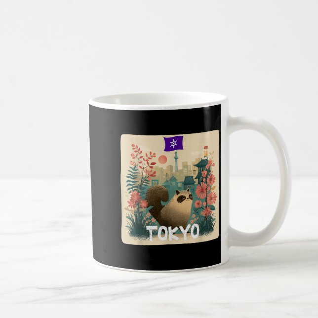 Rolig Toxyko Djur Tvättbjörn Kostym för Pojkar och Kaffemugg (Höger)
