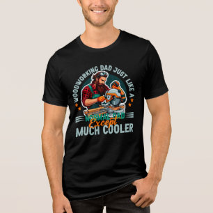 Rolig Träbearbetning Snickare Pappa Familjeman T Shirt