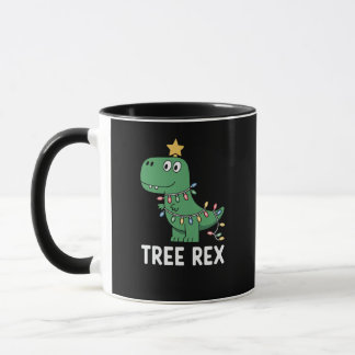 Rolig Träd Rex Jul Dinosaurie Semestern Pun Mugg