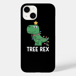 Rolig Träd Rex Jul Dinosaurie Semesternamn Högtidl