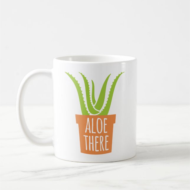 Rolig trädgårdarbeteaste vitsAloe där Kaffemugg (Vänster)