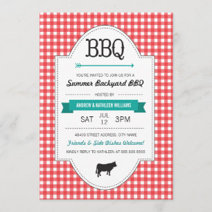 Rolig trädgårdBBQ-inbjudan Inbjudningar