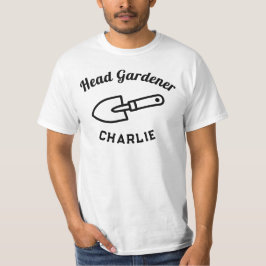 Rolig Trädgårdsmästare Träspade Personlig Namn T Shirt
