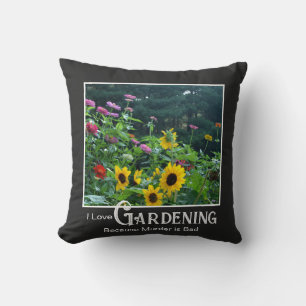 Rolig trädgårdssatsing blommig trädgård zinnia tus kudde
