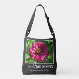 Rolig Trädgårdsskötsel rosa blommig margarita zinn Axelväska