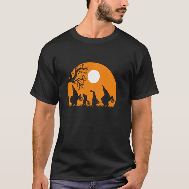 Rolig trädgårdstomte kostym Halloween T Shirt (Framsida)