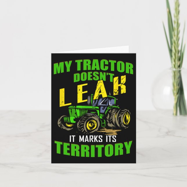 Rolig Traktor - Min traktor läcker inte  Kort (Framsida)