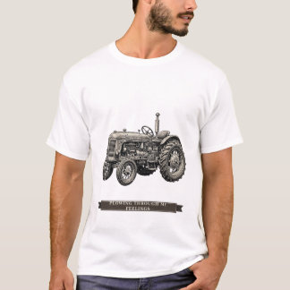 Rolig Traktor "Plöjer Genom Mina Känslor" T Shirt