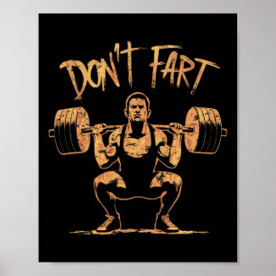 Rolig Träna Fitness Gym Utan Fisa Viktlyftning Gym Poster