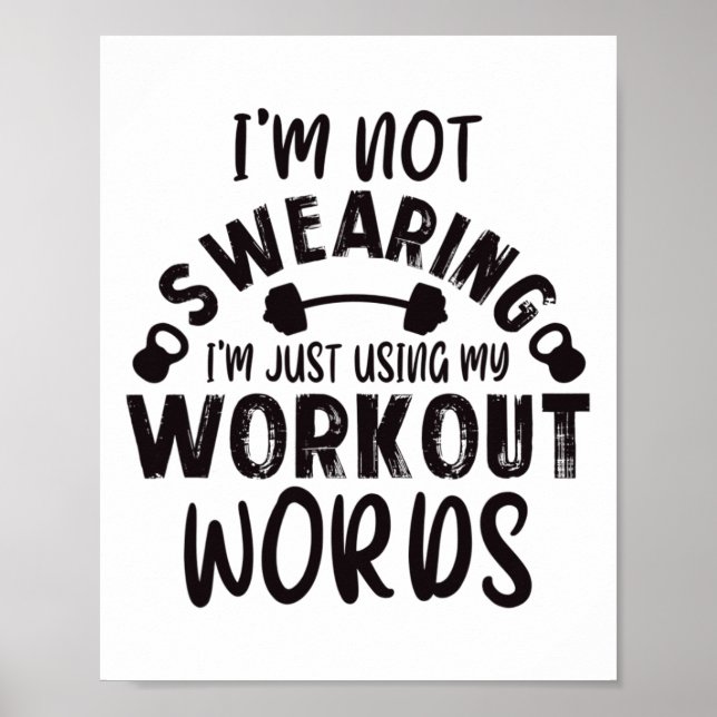 Rolig Träningsgym Citat Viktlyftning Övning Kropps Poster (Framsidan)